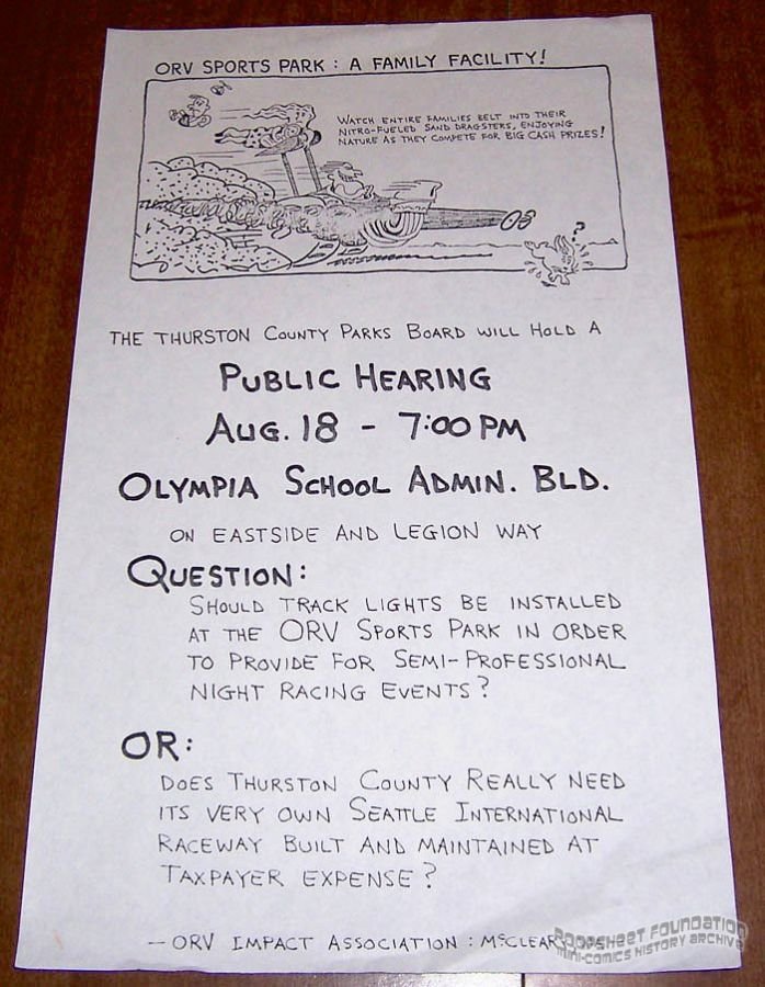 Thurston County public hearing poster