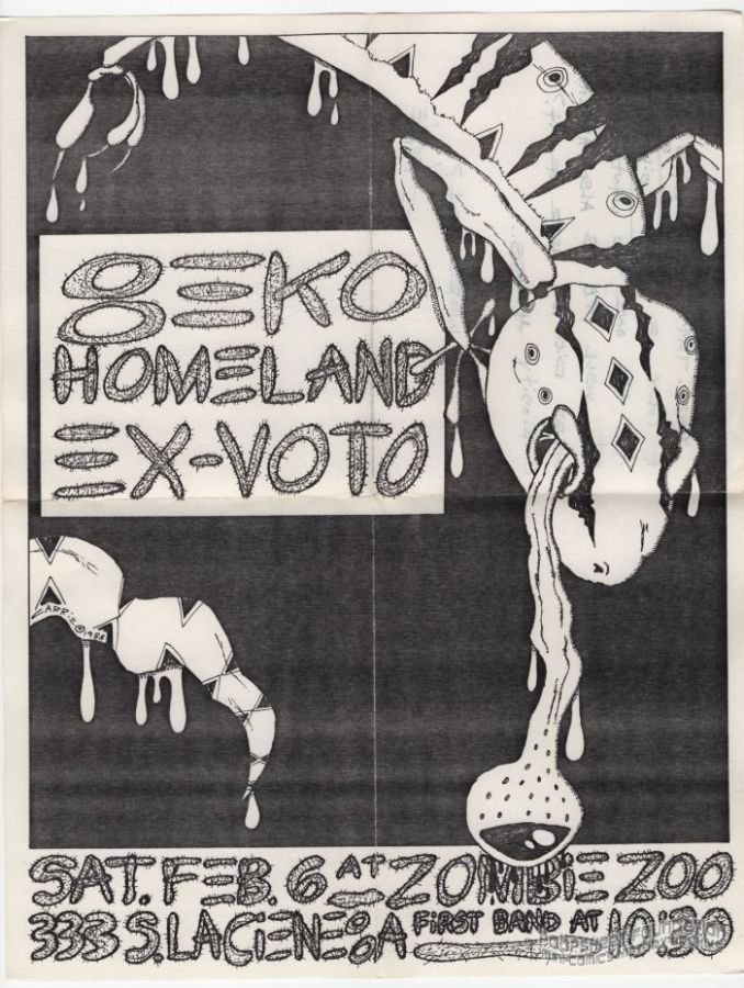 Flyer: Geko / Homeland / Ex-VoTo by Carrie McNinch