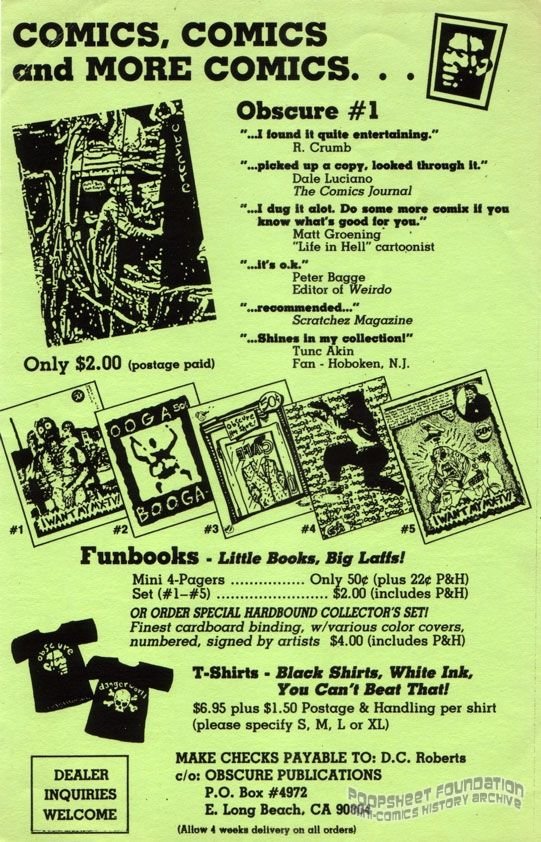 Obscure Publications flyer