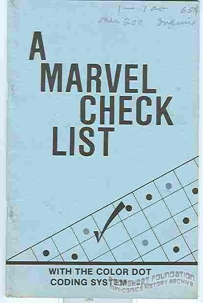 Marvel Checklist, A