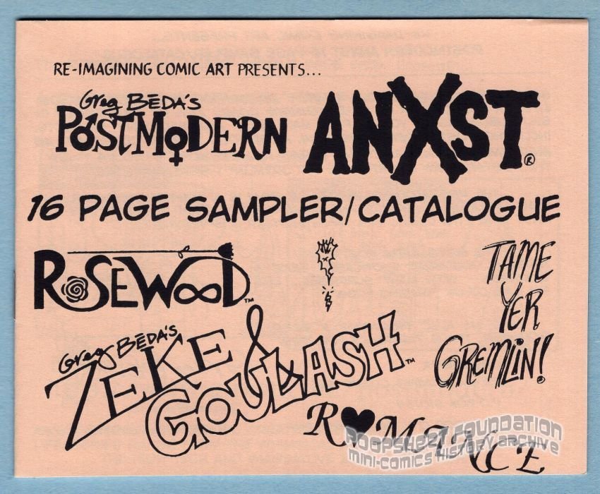 Postmodern Anxst 16 Page Sampler/Catalogue