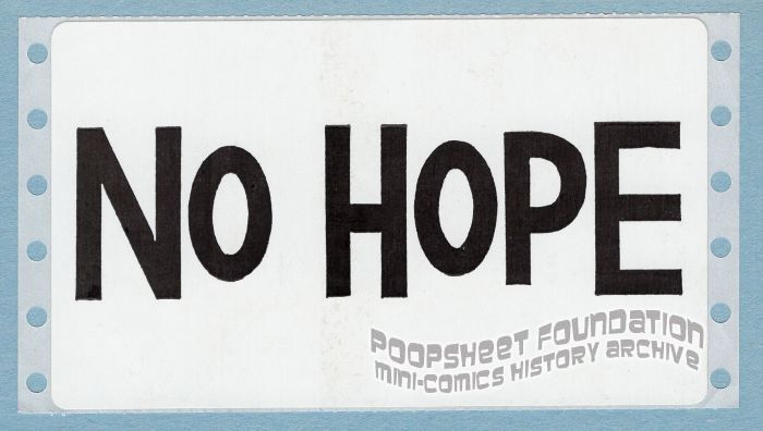 No Hope sticker (LeVine)