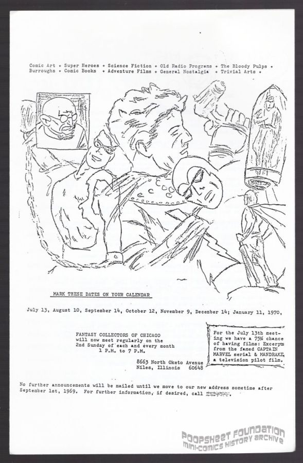 Fantasy Collectors of Chicago bulletin for July 13, 1969