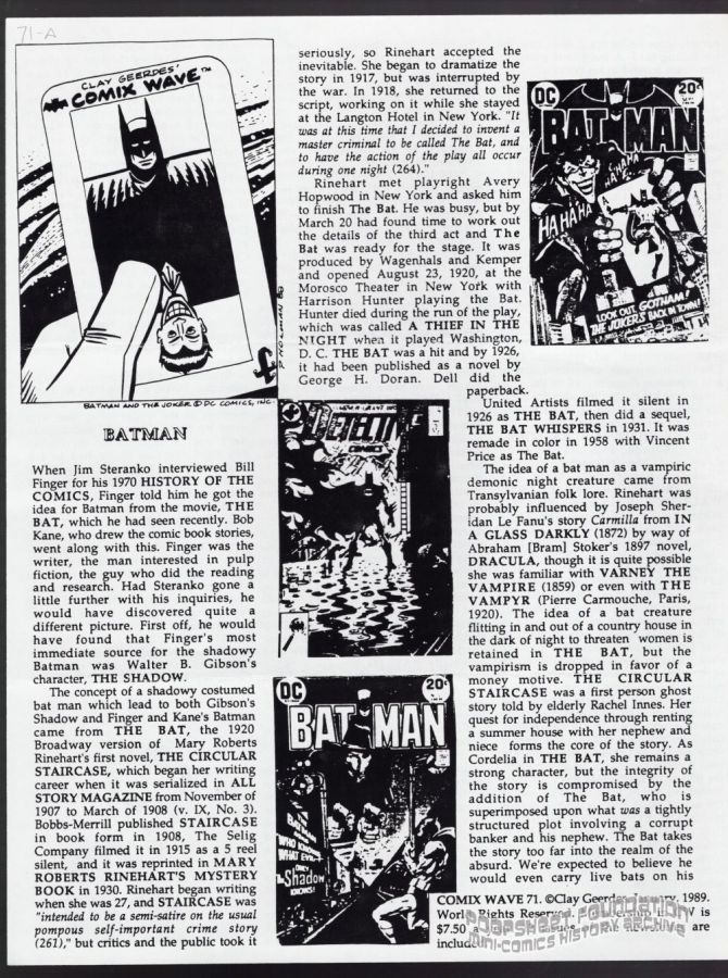 Comix Wave (newsletter) #71