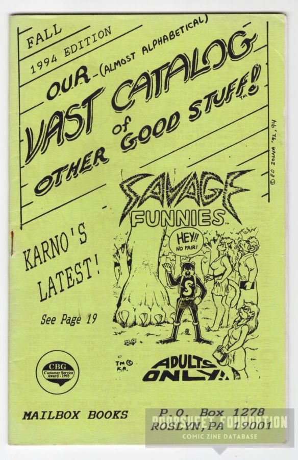 Our Vast Catalog of Other Good Stuff! (Fall 1994)