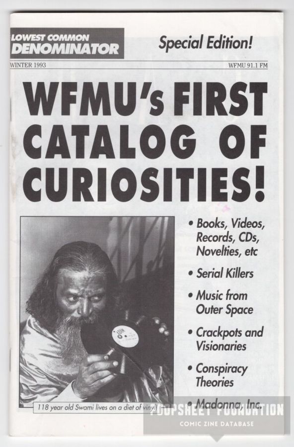 WFMU Catalog of Curiosities Winter 1993