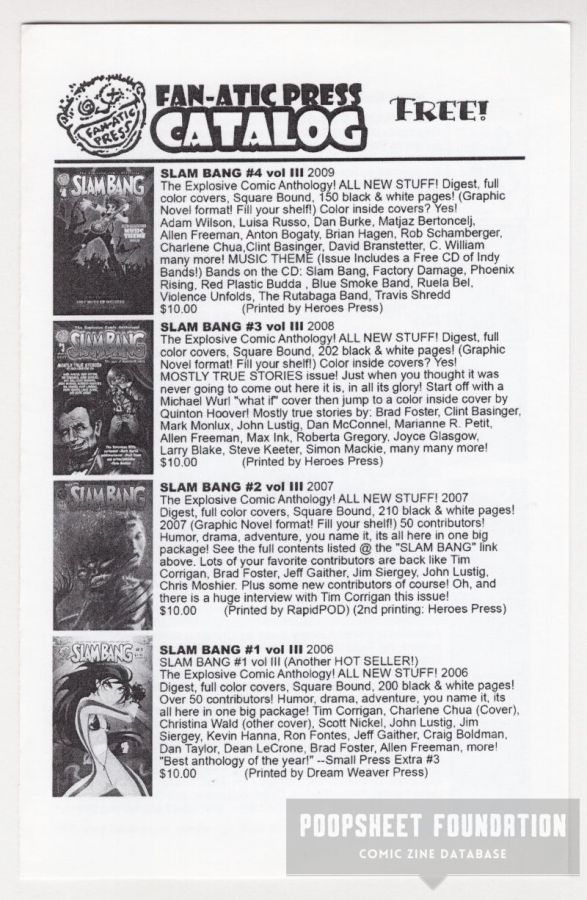 Fan-Atic Press Catalog (2009?)
