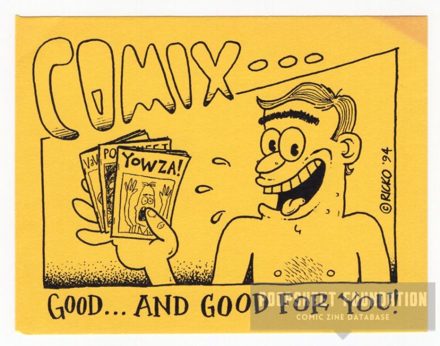 Rick Bradford postcard, sticker