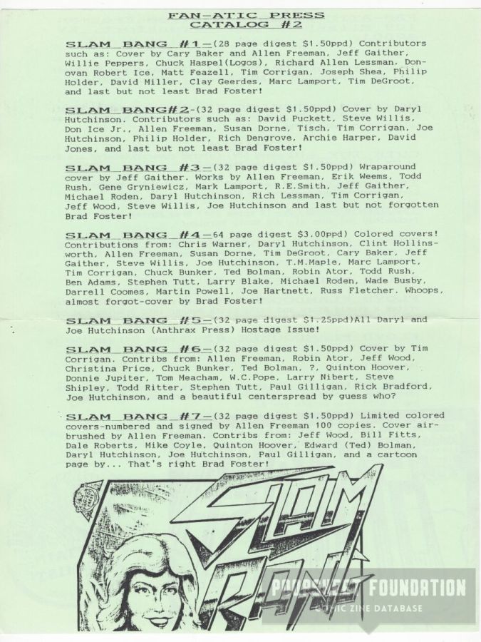 Fan-Atic Press Catalog #2