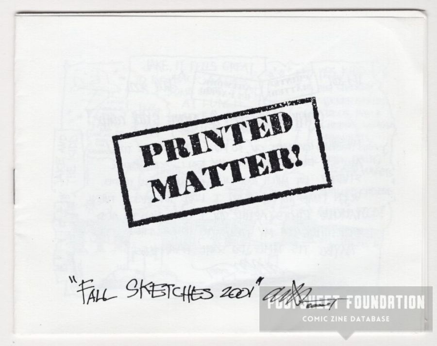 Printed Matter: Fall Sketches 2001