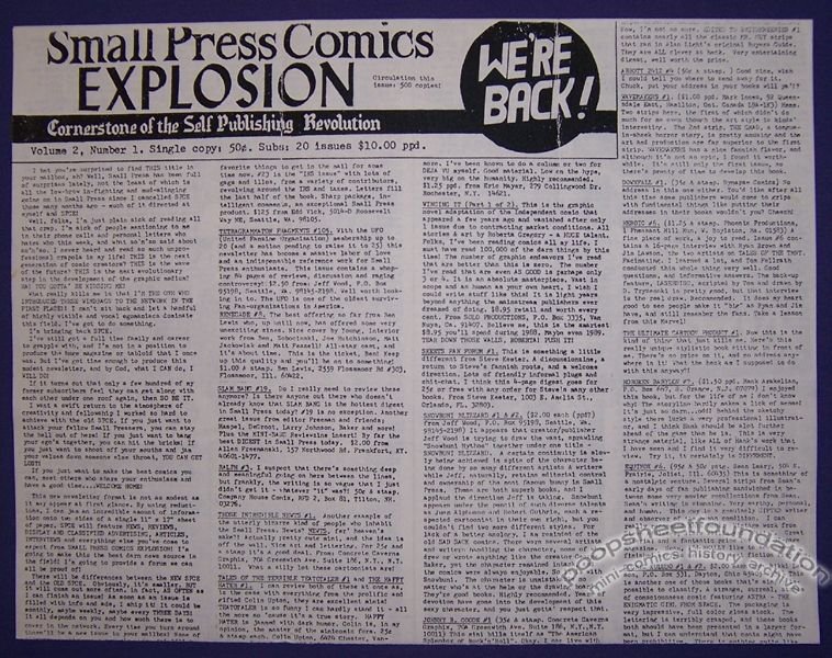 Small Press Comics Explosion Vol. 2, #1