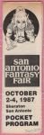 San Antonio Fantasy Fair October 2-4, 1987 Pocket Program